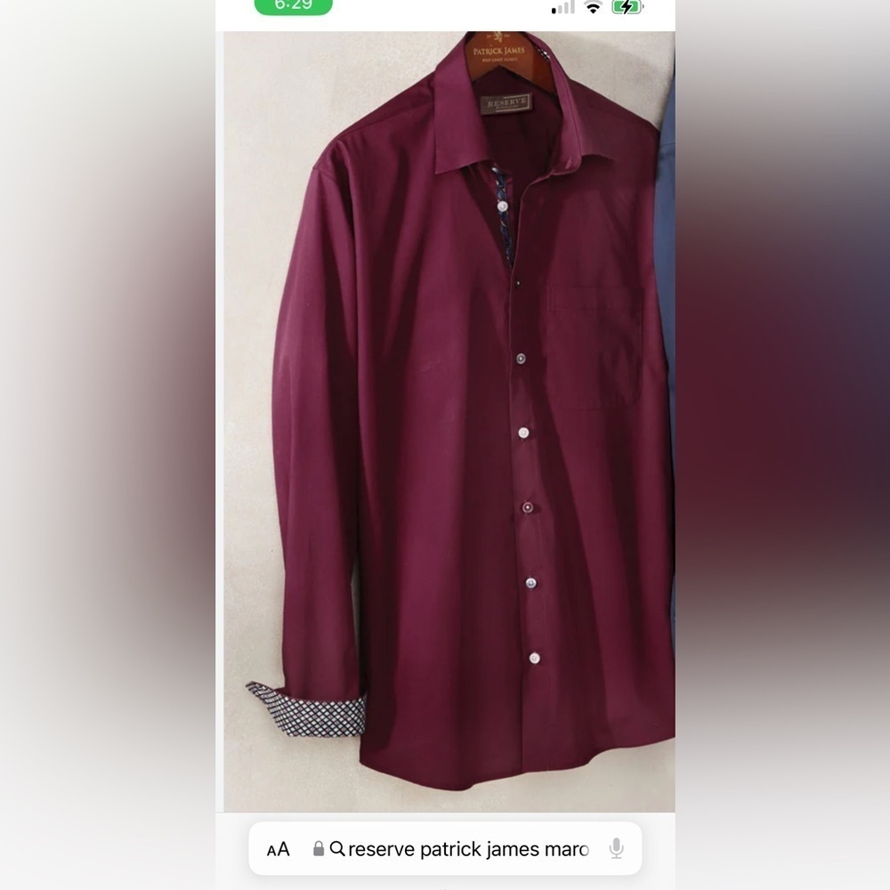 Patrick James Reserve Medium Cotton Long Sleeve Button Down Shirt Regular Fit